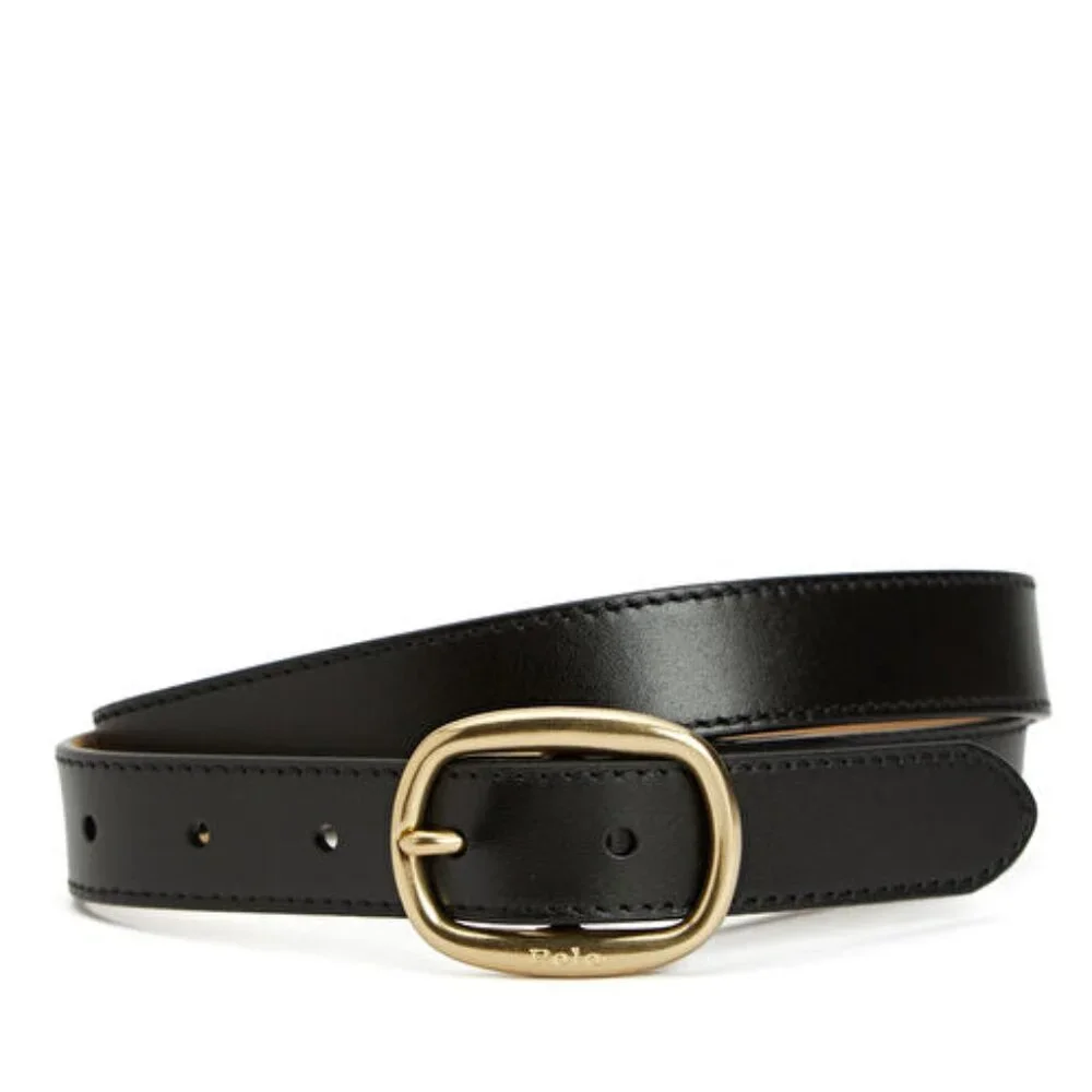 Polo Ralph Lauren Western Calfskin Double-Buckle Belt